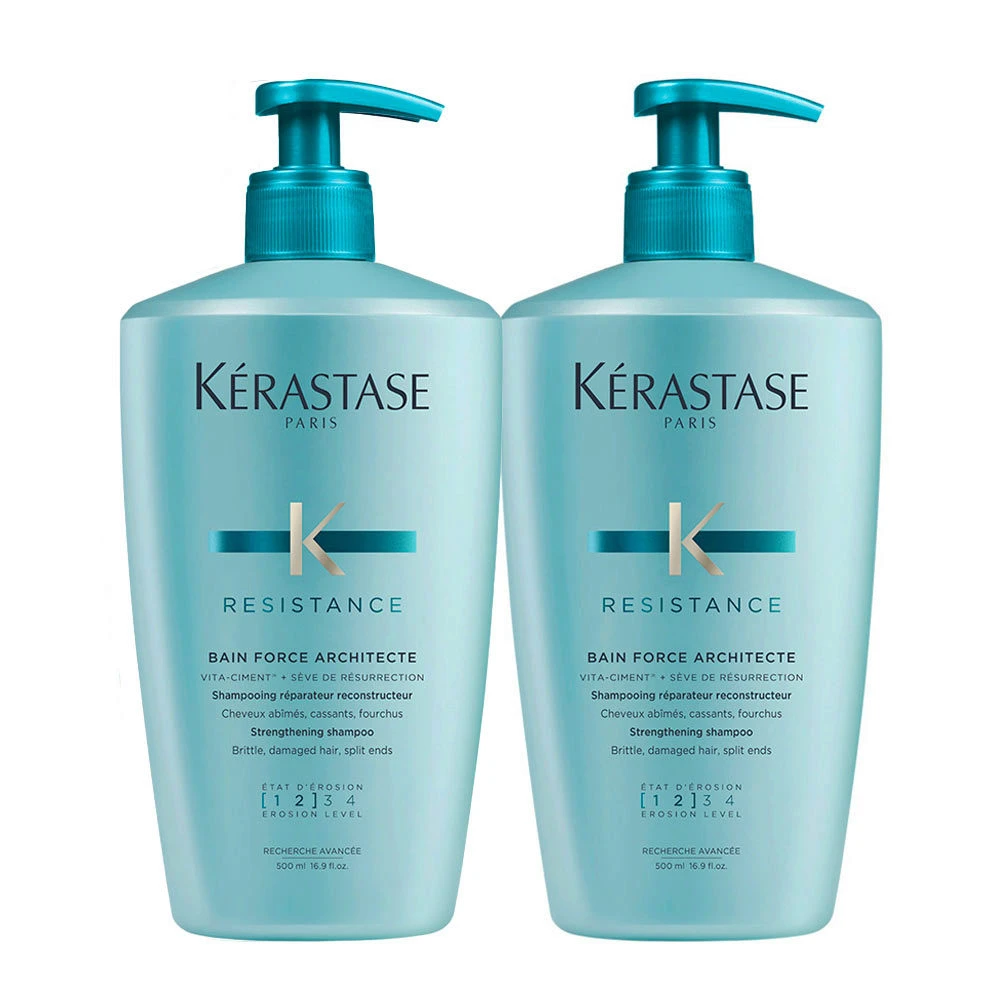 Kérastase Kerastase Résistance Bain Force Architecte 500ml X2 1 Kérastase Kerastase Résistance Bain Force Architecte 500ml X2