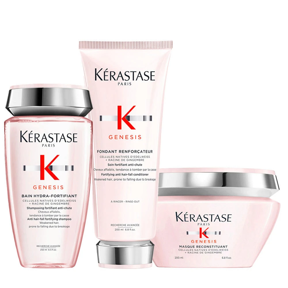 Kérastase Kerastase Genesis Bain Hydra-Fortifiant 250ml Fondant Renforcateur 200ml Masque Reconstituant 200ml 1 Kérastase Kerastase Genesis Bain Hydra-Fortifiant 250ml Fondant Renforcateur 200ml Masque Reconstituant 200ml