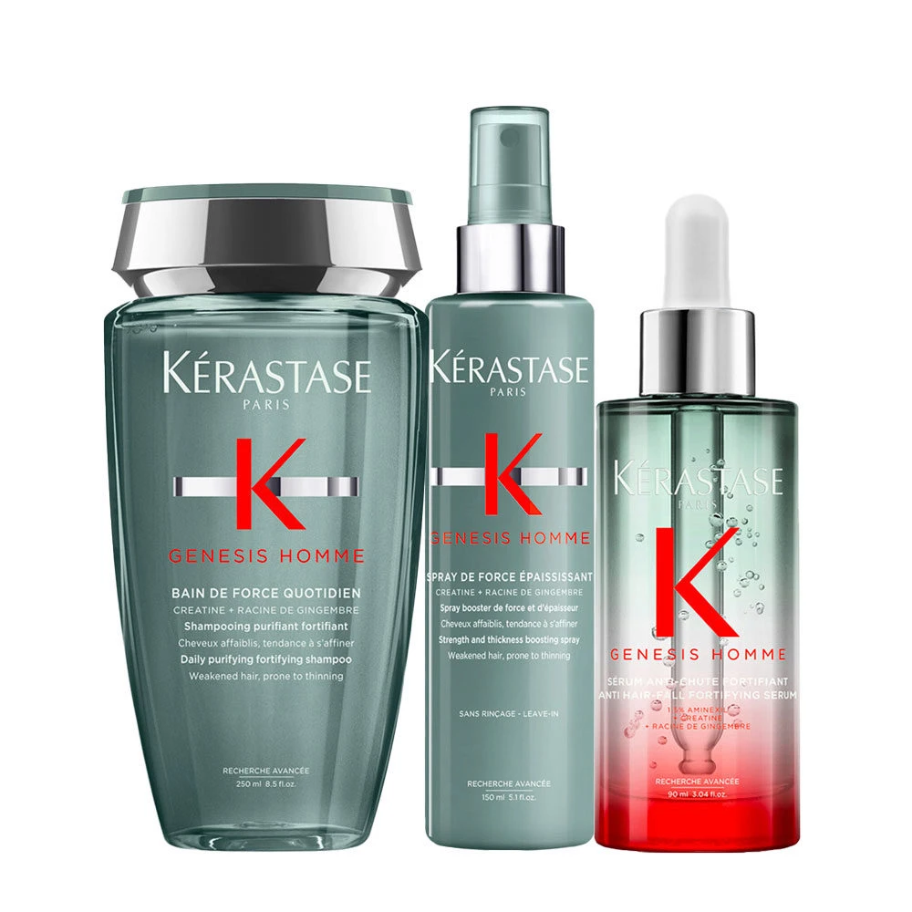 Kérastase Kerastase Genesis Homme Bain De Force Quotidien 250ml Spray De Force Epaississant 150ml Serum 90ml 1 Kérastase Kerastase Genesis Homme Bain De Force Quotidien 250ml Spray De Force Epaississant 150ml Serum 90ml