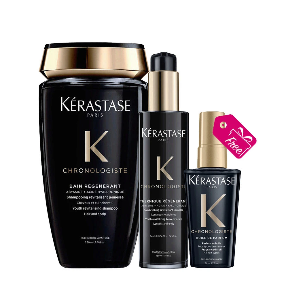 Kérastase Kerastase Chronologiste Bain Regenerant 250ml Thermique Regenerant 150ml + Huile 50ml En Cadeau 1 Kérastase Kerastase Chronologiste Bain Regenerant 250ml Thermique Regenerant 150ml + Huile 50ml En Cadeau
